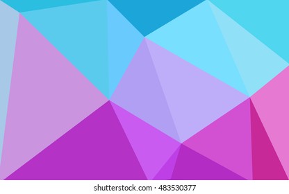 Multicolor blue, red polygonal illustration, which consist of triangles. Geometric background in Origami style with gradient. Triangular design for your business.