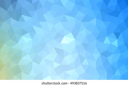 Multicolor blue, red polygonal illustration, which consist of triangles. Geometric background in Origami style with gradient. Triangular design for your business.