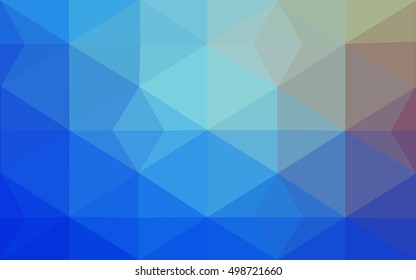 Multicolor blue, red polygonal illustration, which consist of triangles. Geometric background in Origami style with gradient. Triangular design for your business.