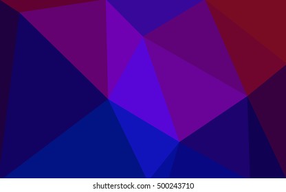 Multicolor blue, red polygonal illustration, which consist of triangles. Geometric background in Origami style with gradient. Triangular design for your business.