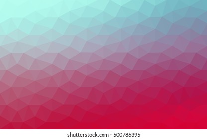 Multicolor blue, red polygonal illustration, which consist of triangles. Geometric background in Origami style with gradient. Triangular design for your business.