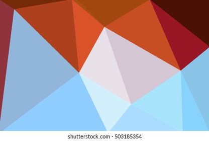 Multicolor blue, red polygonal illustration, which consist of triangles. Geometric background in Origami style with gradient. Triangular design for your business.