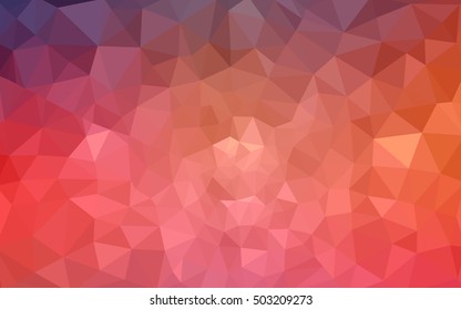 Multicolor blue, red polygonal illustration, which consist of triangles. Geometric background in Origami style with gradient. Triangular design for your business.