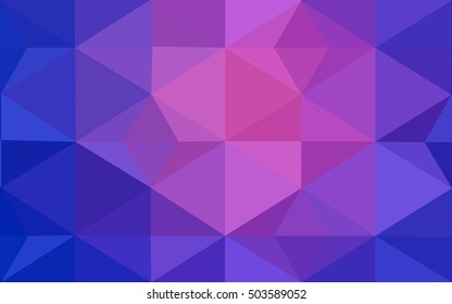 Multicolor blue, red polygonal illustration, which consist of triangles. Geometric background in Origami style with gradient. Triangular design for your business.
