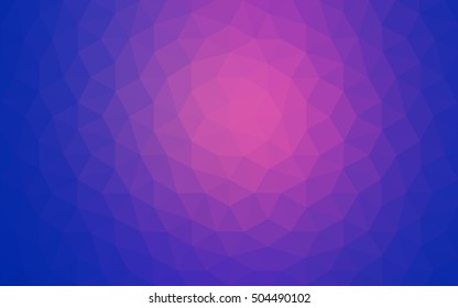 Multicolor blue, red polygonal illustration, which consist of triangles. Geometric background in Origami style with gradient. Triangular design for your business.