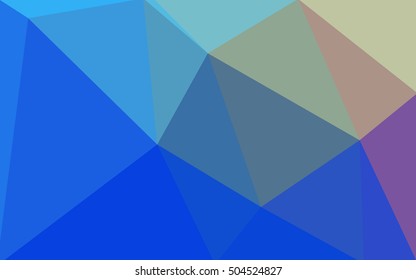 Multicolor blue, red polygonal illustration, which consist of triangles. Geometric background in Origami style with gradient. Triangular design for your business.