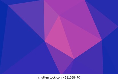 Multicolor blue, red polygonal illustration, which consist of triangles. Geometric background in Origami style with gradient. Triangular design for your business.