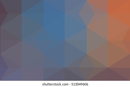 Multicolor blue, red polygonal illustration, which consist of triangles. Geometric background in Origami style with gradient. Triangular design for your business.