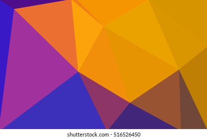 Multicolor blue, red polygonal illustration, which consist of triangles. Geometric background in Origami style with gradient. Triangular design for your business.