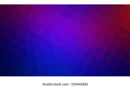 Multicolor blue, red polygonal illustration, which consist of triangles. Geometric background in Origami style with gradient. Triangular design for your business.