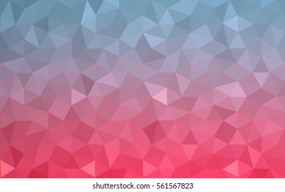 Multicolor blue, red polygonal illustration, which consist of triangles. Geometric background in Origami style with gradient. Triangular design for your business.