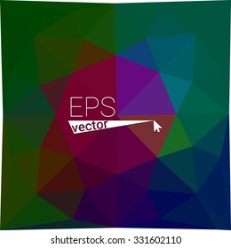 multicolor blue yellow green red orange geometric rumpled triangular low poly style gradient illustration graphic background. Vector polygonal design for your business.