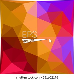 multicolor blue yellow green red orange geometric rumpled triangular low poly style gradient illustration graphic background. Vector polygonal design for your business.