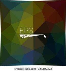 multicolor blue yellow green red orange geometric rumpled triangular low poly style gradient illustration graphic background. Vector polygonal design for your business.