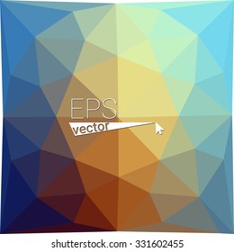 multicolor blue yellow green red orange geometric rumpled triangular low poly style gradient illustration graphic background. Vector polygonal design for your business.