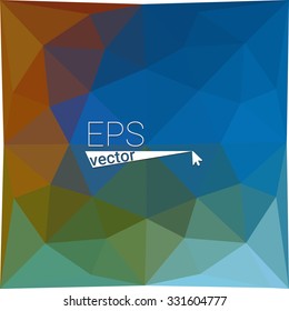 multicolor blue yellow green red orange geometric rumpled triangular low poly style gradient illustration graphic background. Vector polygonal design for your business.