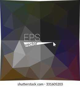 multicolor blue yellow green red orange geometric rumpled triangular low poly style gradient illustration graphic background. Vector polygonal design for your business.