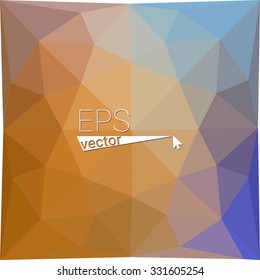 multicolor blue yellow green red orange geometric rumpled triangular low poly style gradient illustration graphic background. Vector polygonal design for your business.