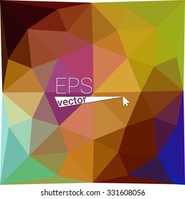 multicolor blue yellow green red orange geometric rumpled triangular low poly style gradient illustration graphic background. Vector polygonal design for your business.