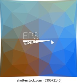 multicolor blue yellow orange geometric rumpled triangular low poly style gradient illustration graphic background. Vector polygonal design for your business.