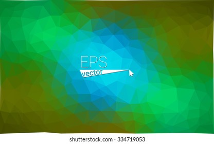 Multicolor blue, yellow, orange  geometric rumpled triangular low poly style gradient illustration graphic background. Vector polygonal design for your business.