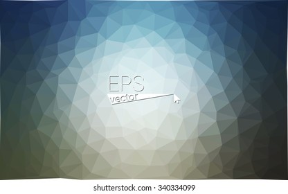 Multicolor blue, yellow, orange  geometric rumpled triangular low poly style gradient illustration graphic background. Vector polygonal design for your business.