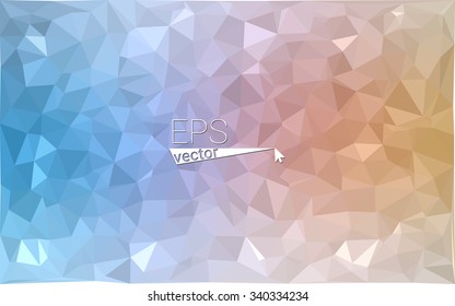 Multicolor blue, yellow, orange  geometric rumpled triangular low poly style gradient illustration graphic background. Vector polygonal design for your business.