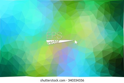 Multicolor blue, yellow, orange  geometric rumpled triangular low poly style gradient illustration graphic background. Vector polygonal design for your business.