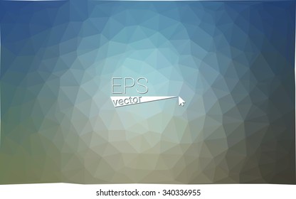 Multicolor blue, yellow, orange  geometric rumpled triangular low poly style gradient illustration graphic background. Vector polygonal design for your business.