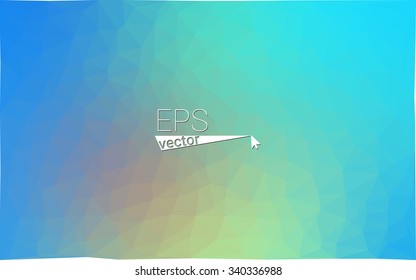 Multicolor blue, yellow, orange  geometric rumpled triangular low poly style gradient illustration graphic background. Vector polygonal design for your business.