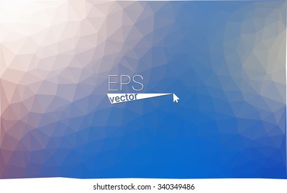 Multicolor blue, yellow, orange  geometric rumpled triangular low poly style gradient illustration graphic background. Vector polygonal design for your business.