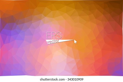 Multicolor blue, yellow, orange geometric rumpled triangular low poly origami style gradient illustration graphic background. Vector polygonal design for your business.
