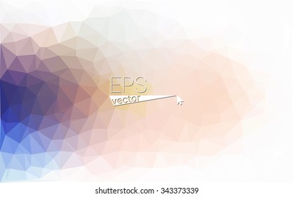 Multicolor blue, yellow, orange geometric rumpled triangular low poly origami style gradient illustration graphic background. Vector polygonal design for your business.