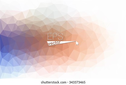 Multicolor blue, yellow, orange geometric rumpled triangular low poly origami style gradient illustration graphic background. Vector polygonal design for your business.