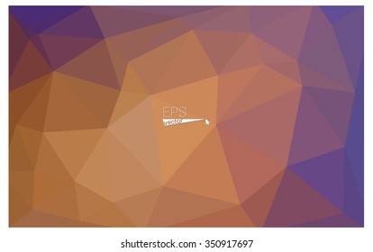 Multicolor blue, yellow, orange geometric rumpled triangular low poly origami style gradient illustration graphic background. Vector polygonal design for your business.