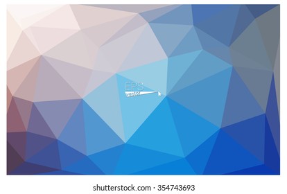 Multicolor blue, yellow, orange geometric rumpled triangular low poly origami style gradient illustration graphic background. Vector polygonal design for your business.