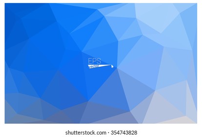 Multicolor blue, yellow, orange geometric rumpled triangular low poly origami style gradient illustration graphic background. Vector polygonal design for your business.