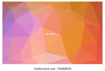Multicolor blue, yellow, orange geometric rumpled triangular low poly origami style gradient illustration graphic background. Vector polygonal design for your business.