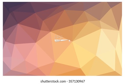 Multicolor blue, yellow, orange geometric rumpled triangular low poly origami style gradient illustration graphic background. Vector polygonal design for your business.