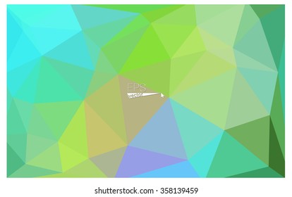 Multicolor blue, yellow, orange geometric rumpled triangular low poly origami style gradient illustration graphic background. Vector polygonal design for your business.
