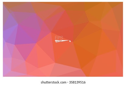 Multicolor blue, yellow, orange geometric rumpled triangular low poly origami style gradient illustration graphic background. Vector polygonal design for your business.