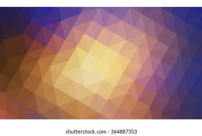 Multicolor blue, yellow, orange polygonal illustration, which consist of triangles. Geometric background in Origami style with gradient. Triangular design for your business in vector.