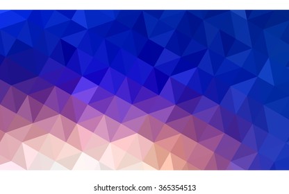 Multicolor blue, yellow, orange polygonal illustration, which consist of triangles. Geometric background in Origami style with gradient. Triangular design for your business.