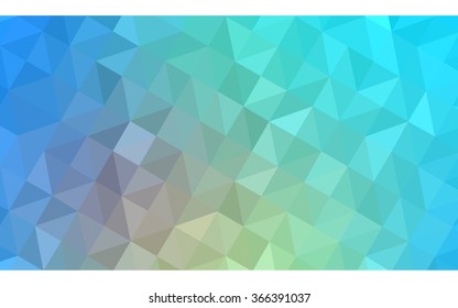 Multicolor blue, yellow, orange polygonal illustration, which consist of triangles. Geometric background in Origami style with gradient. Triangular design for your business.