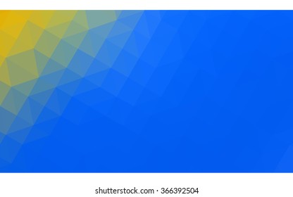 Multicolor blue, yellow, orange polygonal illustration, which consist of triangles. Geometric background in Origami style with gradient. Triangular design for your business.
