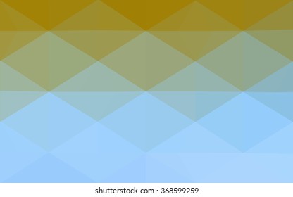 Multicolor blue, yellow, orange polygonal illustration, which consist of triangles. Geometric background in Origami style with gradient. Triangular design for your business.