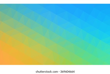 Multicolor blue, yellow, orange polygonal illustration, which consist of triangles. Geometric background in Origami style with gradient. Triangular design for your business.