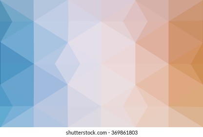 Multicolor blue, yellow, orange polygonal illustration, which consist of triangles. Geometric background in Origami style with gradient. Triangular design for your business.