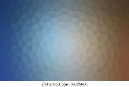Multicolor blue, yellow, orange polygonal illustration, which consist of triangles. Geometric background in Origami style with gradient. Triangular design for your business.