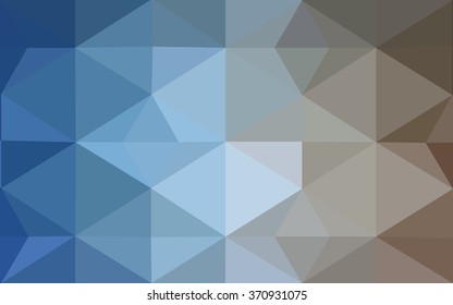 Multicolor blue, yellow, orange polygonal illustration, which consist of triangles. Geometric background in Origami style with gradient. Triangular design for your business.
